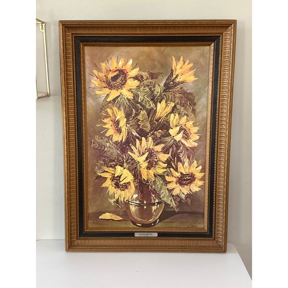 Vintage Sunflowers Painting Wall Art - Picture 9 of 9